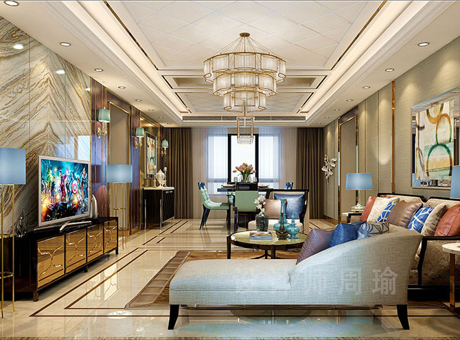 艹萝逼视频世纪江尚三室两厅168平装修设计效果欣赏